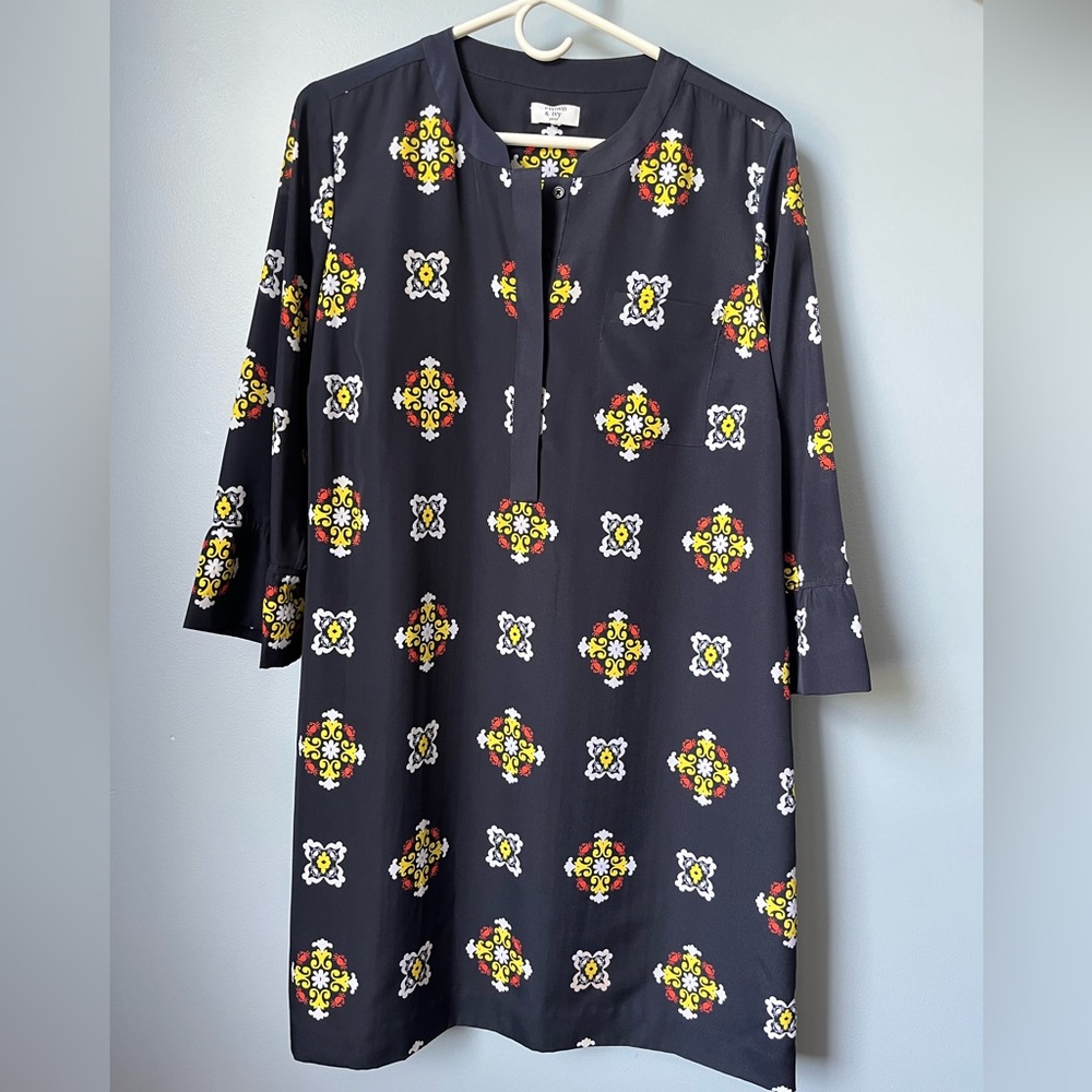 Crown & Ivy, Petite, Size 10, Medium, Navy Blue With Little Crabs, Lined (slip)